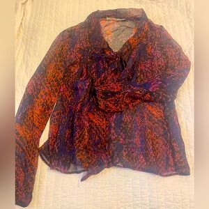 Sheer Animal Print Blouse
